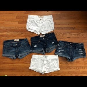 4 pairs of Hollister shorts sizes 0-2 $18 each